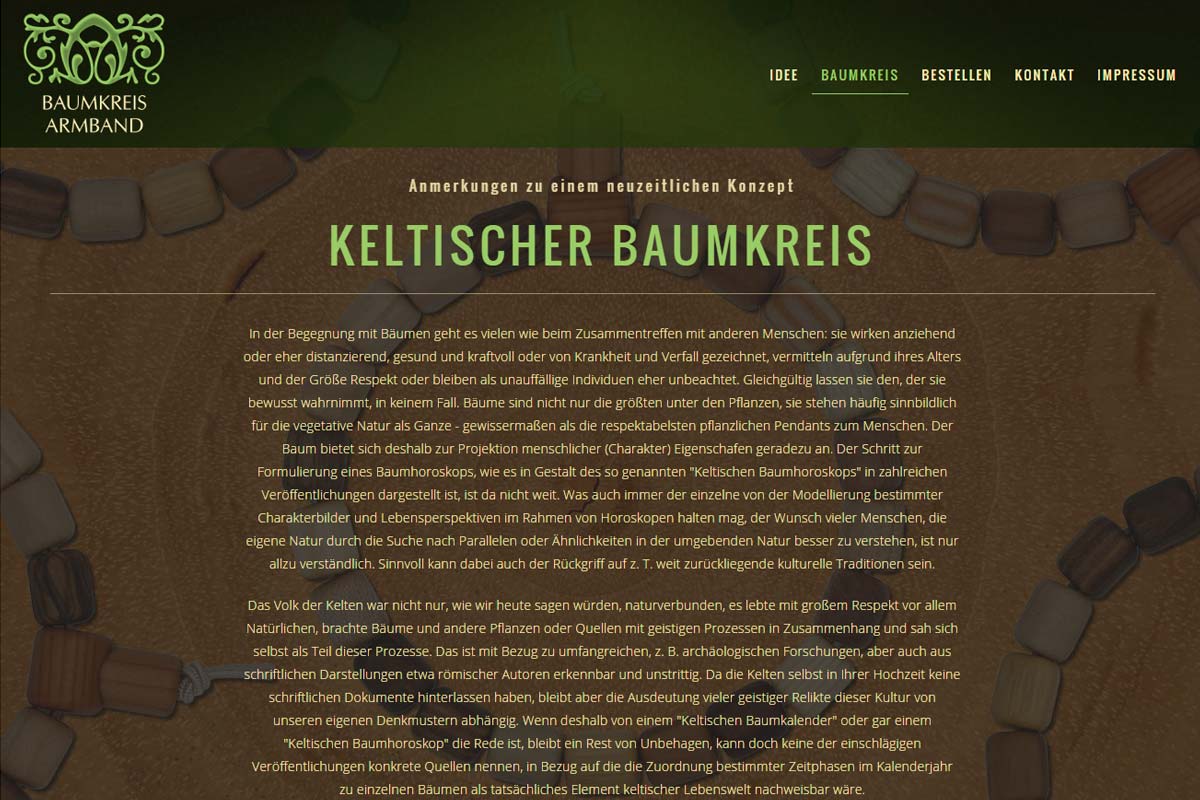 Screenshot der Website baumkreis.com